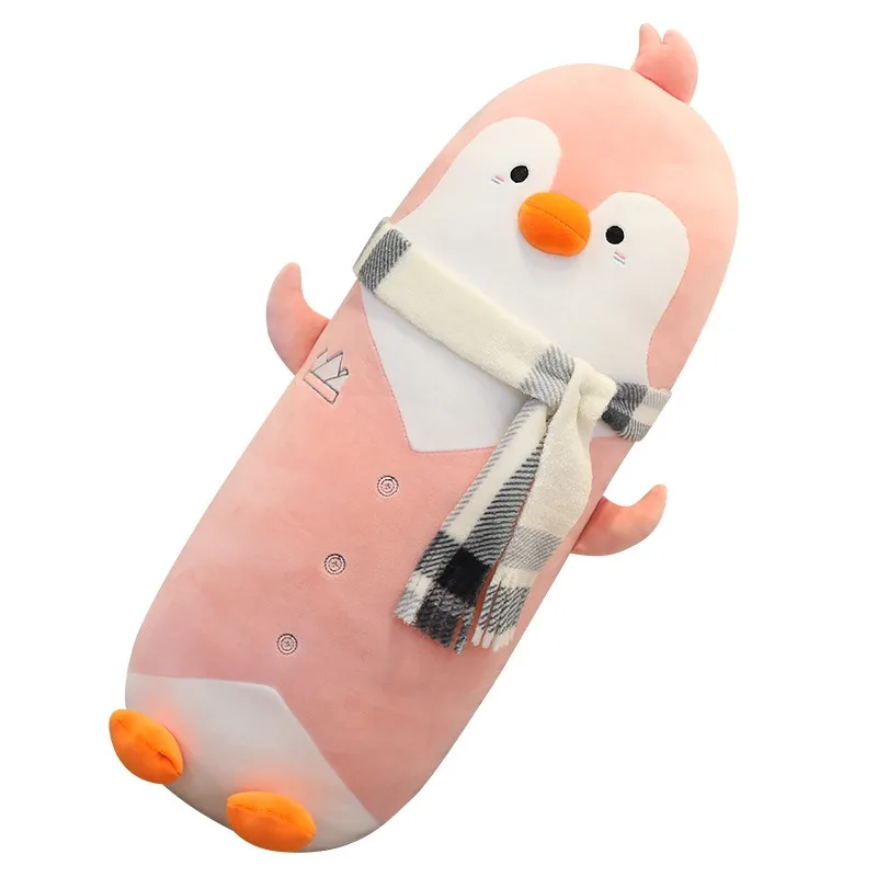 

High Quality Kawaii Animals Toys Penguin Long Pillow Cartoon Stuffed Penguin Sea Animal Children Gift