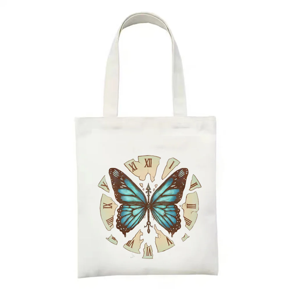 

Холщовая Сумка-тоут в стиле ретро для девушек, Модная Складная милая сумочка-тоут в стиле Харадзюку с милым черепом, простая Женская Студенч...