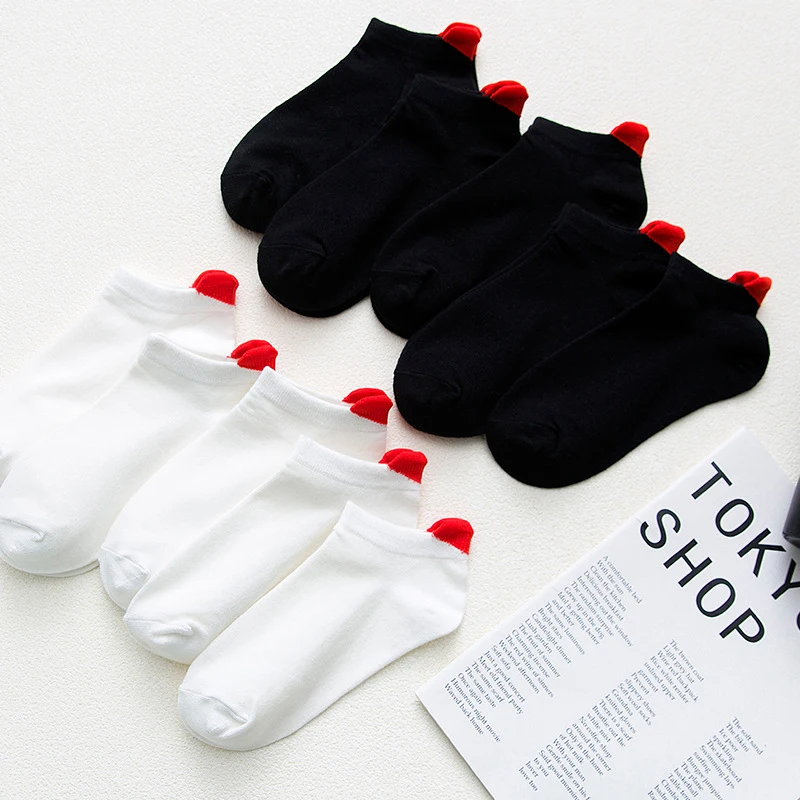 

Новое поступление, комплект женских Хлопковых Носков, короткие носки до щиколотки с милыми мультяшными животными, пандами, повседневные но...