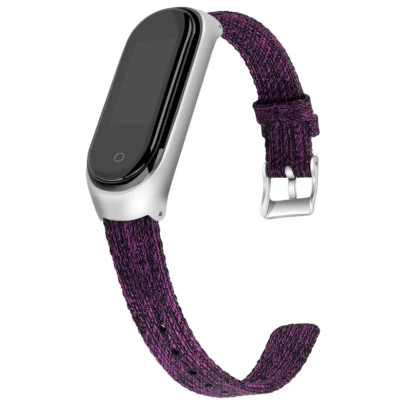 Deep Purple Аксессуары для mi band 4, браслет pulseira mi band 4, 3, ремешок для смарт-часов, сменный нейлоновый Браслет Для xiaomi band 4, браслет correa, ремешок - Цвет: Deep Purple