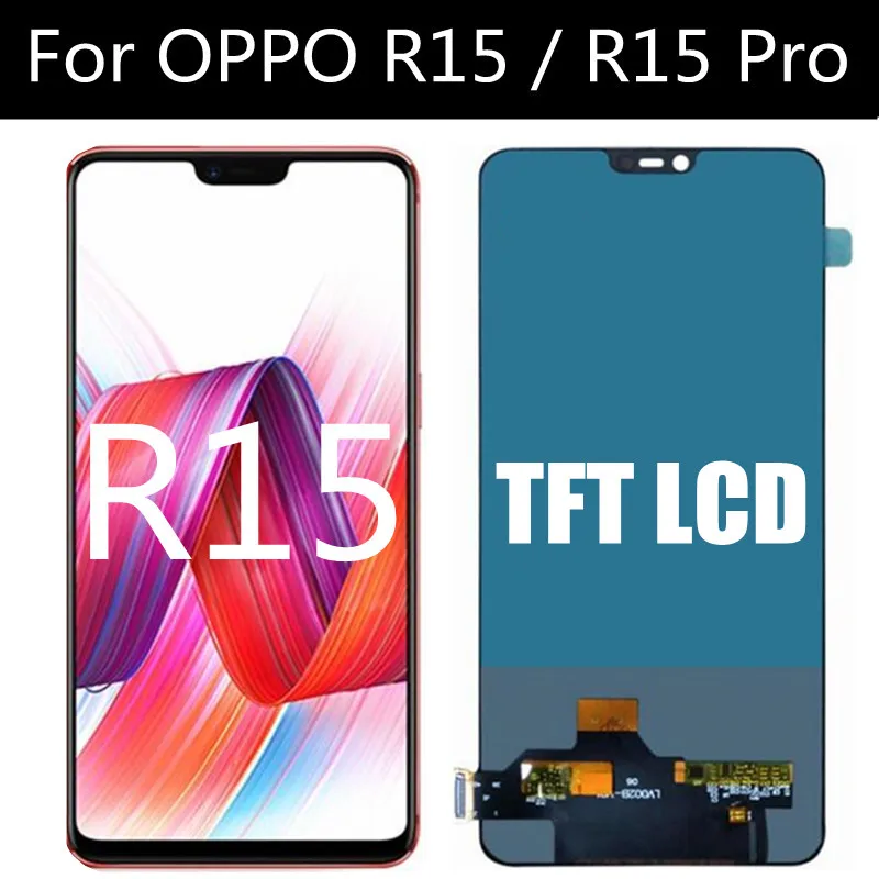 ЖК дисплей TFT 6 28 дюйма для OPPO R15 сенсорный экран дигитайзер в сборе Pro Dream Mirror Edition