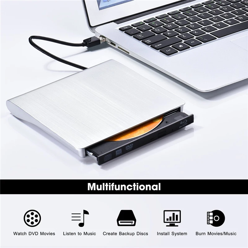 USB 3 0 Внешний Blu Ray DVD привод BD ROM 3D плеер CD/DVD RW ГОРЕЛКА рекордер для ноутбука