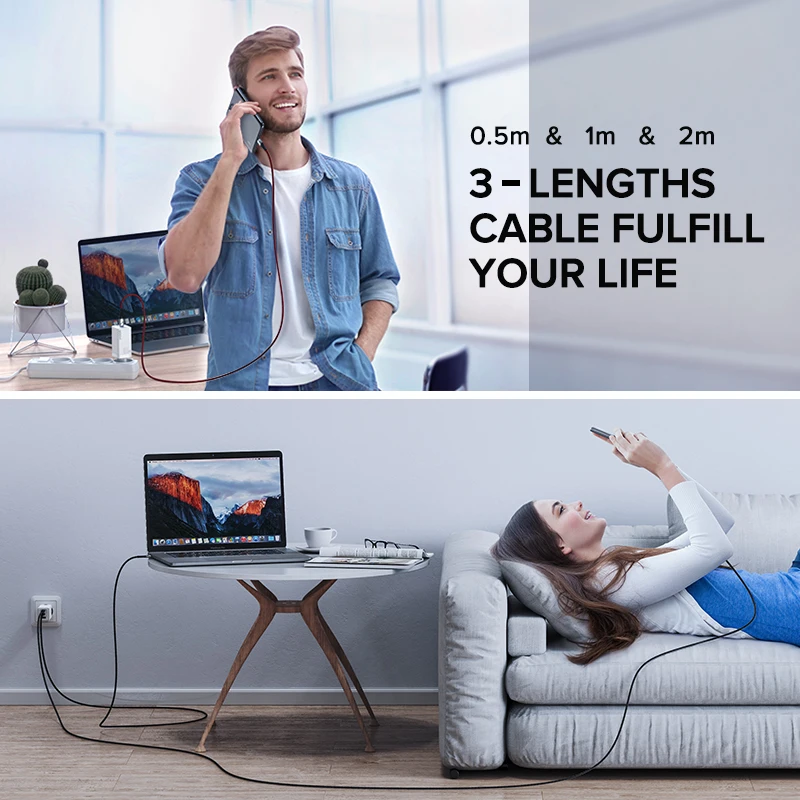 QOOVI 100W кабель Переходник USB C на с разъемом Type PD быстрое зарядное устройство 4 0