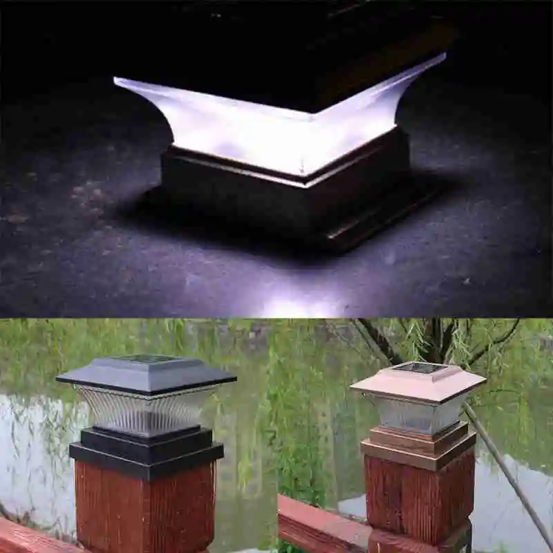 

Garden Solar Post Lamp Garden Fence Landscape Light Outdoor Wall Lamp Waterproof Column Head Light For Gate Courtyard Decor