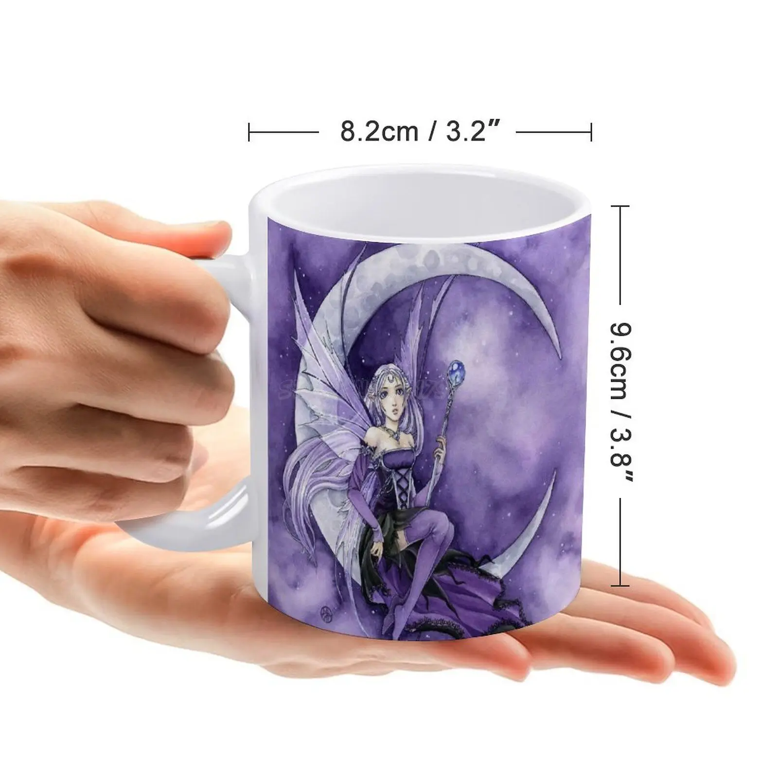 Кружка фиолетовая Луна в готическом стиле аниме креативный подарок для друзей и