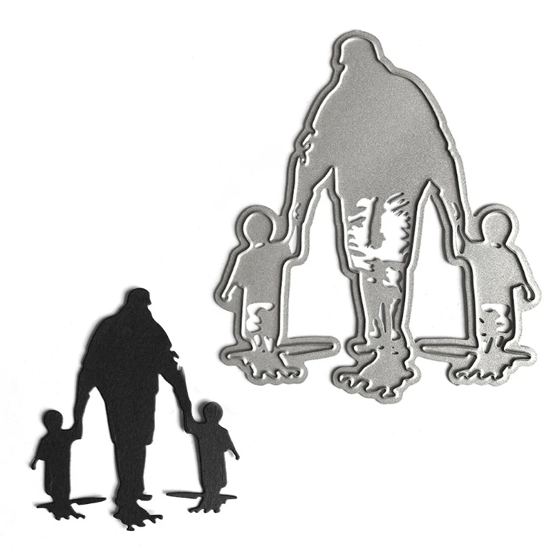 

Dad Son Metal Cutting Dies Stencil Scrapbooking DIY Album Stamp Paper Card Mold Embossing Decoration Craft P82C