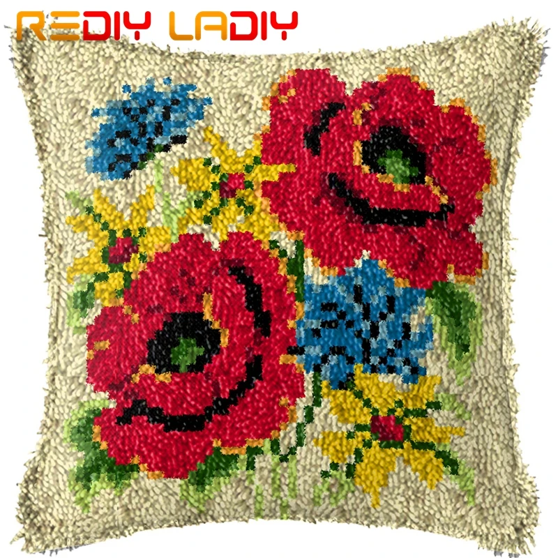 Крюк с защелкой комплект анютины глазки и Мака для подушек предварительно