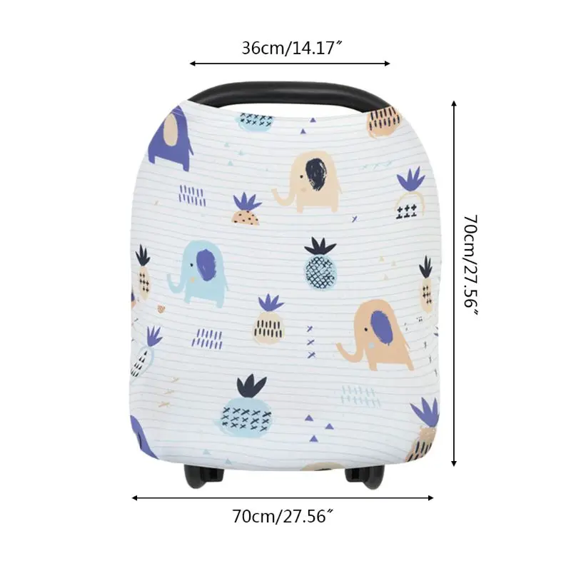 

Nursing Cover Stroller Breastfeeding Cover Scarf Breathable Stretchy Carseat CanopyBaby Shower Gift