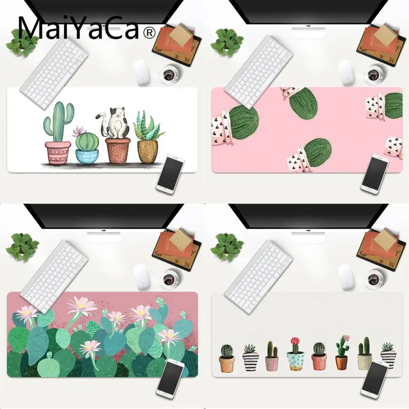 

Игровой коврик для мыши MaiYaCa с акварельными кактусами растениями, XXL, коврик для мыши, аниме, коврик для ноутбука, настольного компьютера, игр...