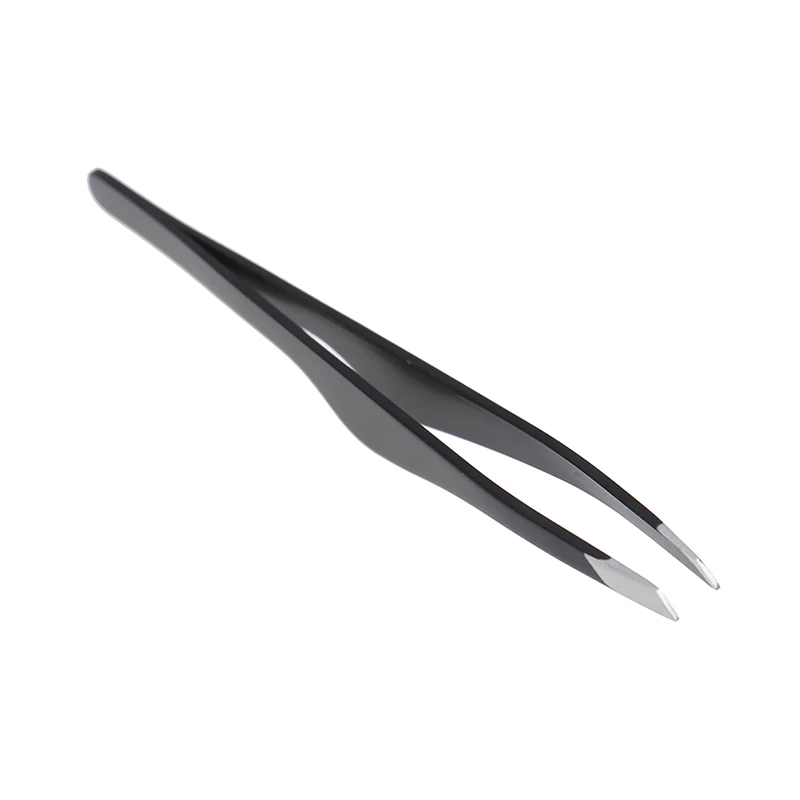 Профессиональный пинцет для бровей черного цвета 1 шт. волос косые съемник из