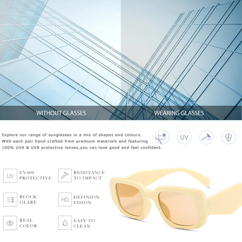 Женские солнцезащитные очки в маленькой оправе MADELINY роскошные брендовые