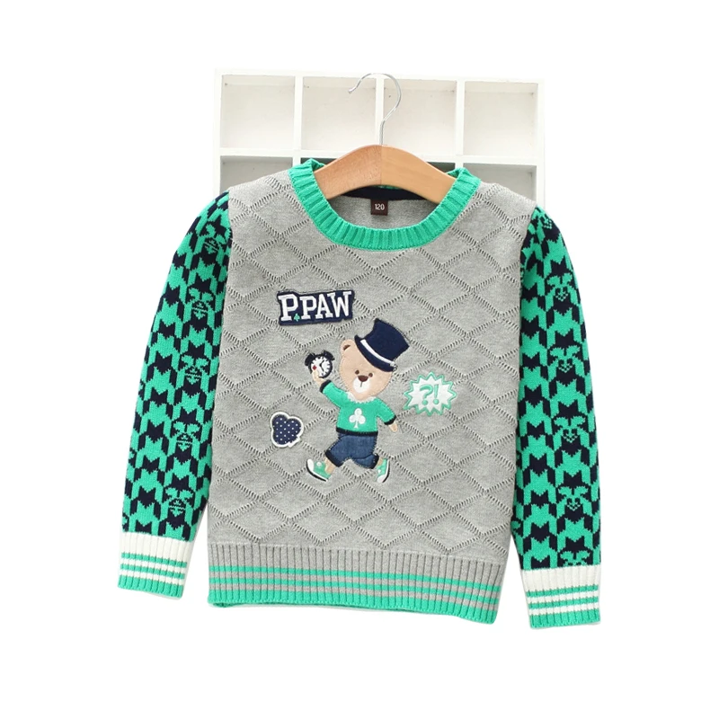 Детский свитер новинка 2021 для маленьких мальчиков Хлопковый вязаный пуловер с