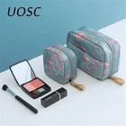 Компактная однотонная косметичка UOSC с фламинго, дорожная сумка для хранения туалетных принадлежностей и помады С КАКТУСОМ, косметичка, косметичка, Органайзер