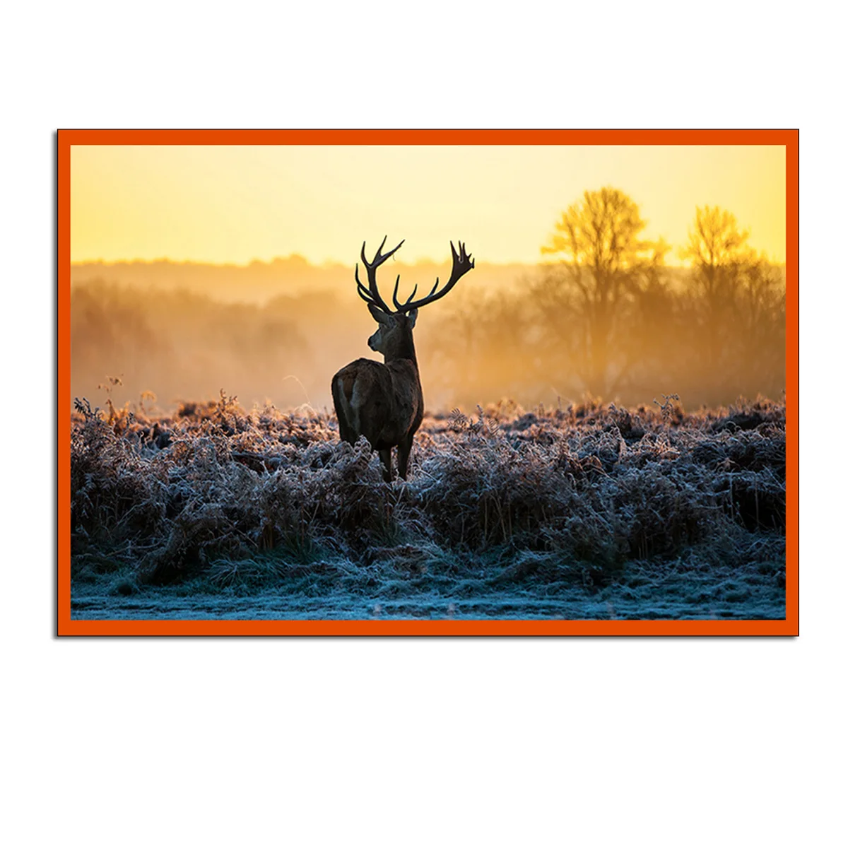 

Nature Landscape Canvas Painting Elk At Dusk Poster and Prints Painting Wall Art Pictures for Home Living Room Decoration
