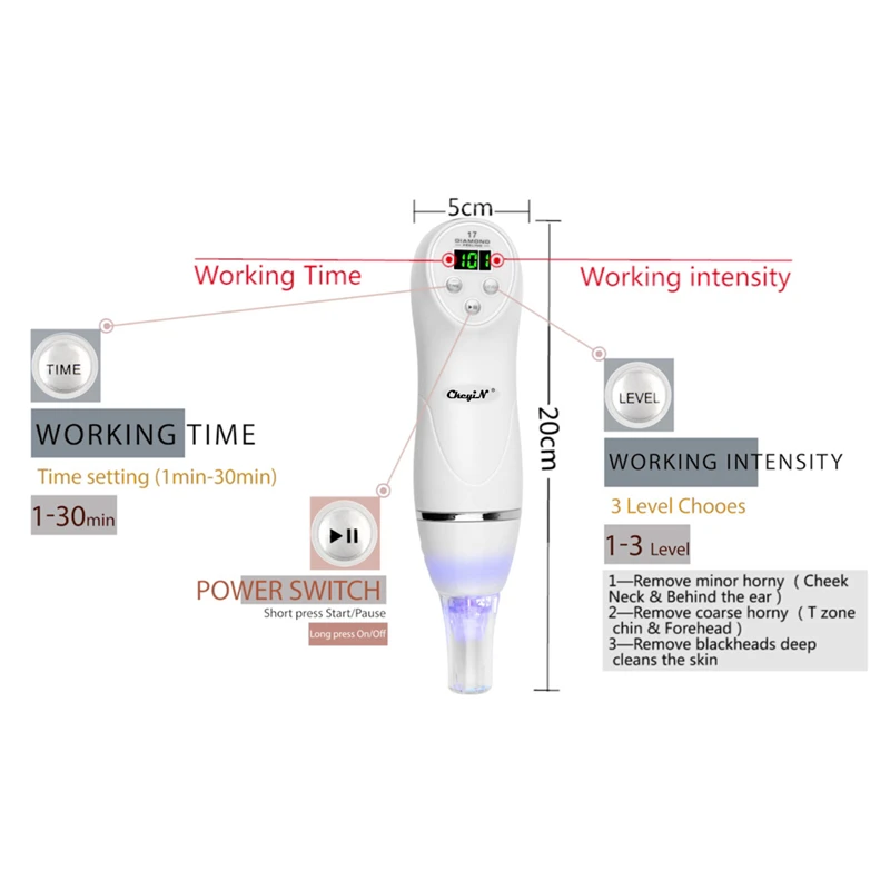 Присоска для лица удаления черных точек акне морщин микродермабразии машинка