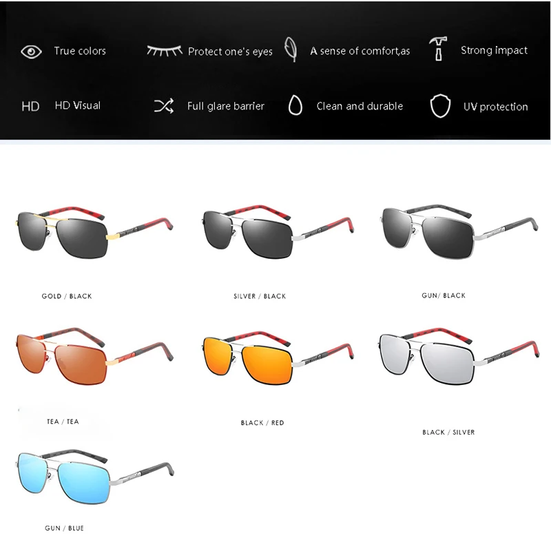 Мужские солнцезащитные очки для рыбалки DIGUYAO коричневые поляризационные