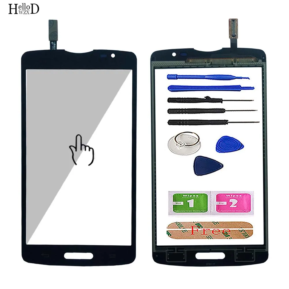 

Mobile 5.0'' Touch Screen For LG L80 D373 D375 Phone Front Glass Touch Screen lens Sensor Digitizer Panel Tools 3M Glue