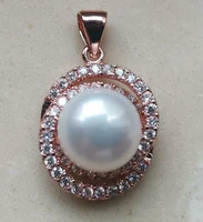 hot aaaaa 10 11mm south sea genuine white stud pearl pendant