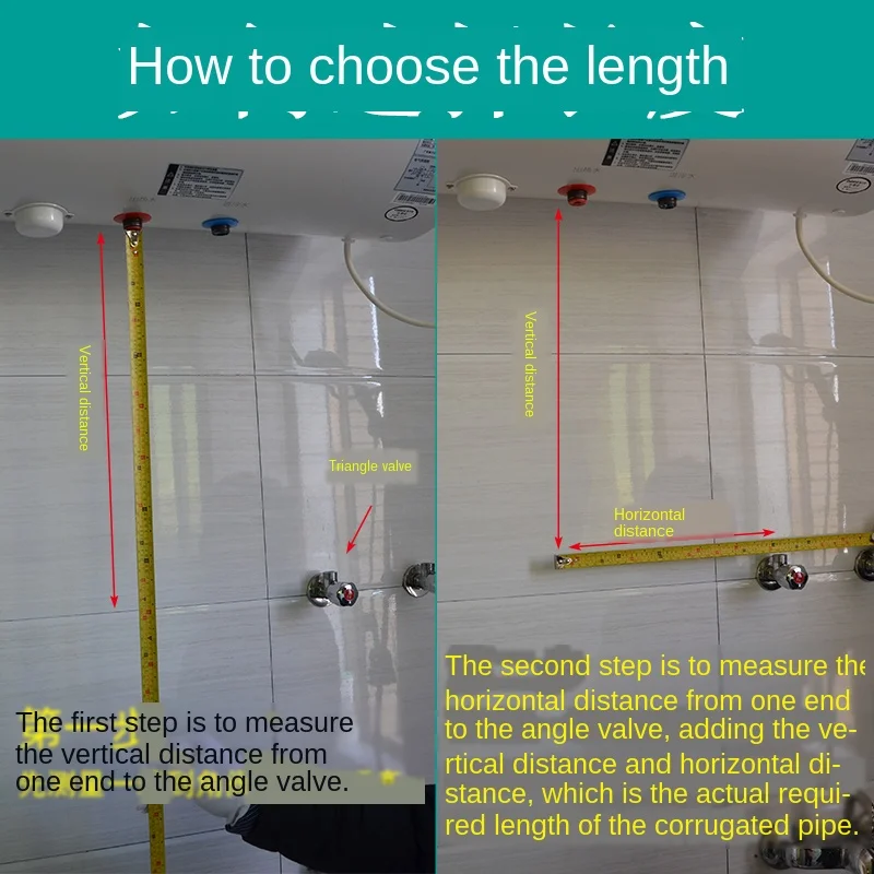 304 stainless steel corrugated pipe high pressure explosion-proof water heater inlet hose basin toilet connection outlet | Обустройство