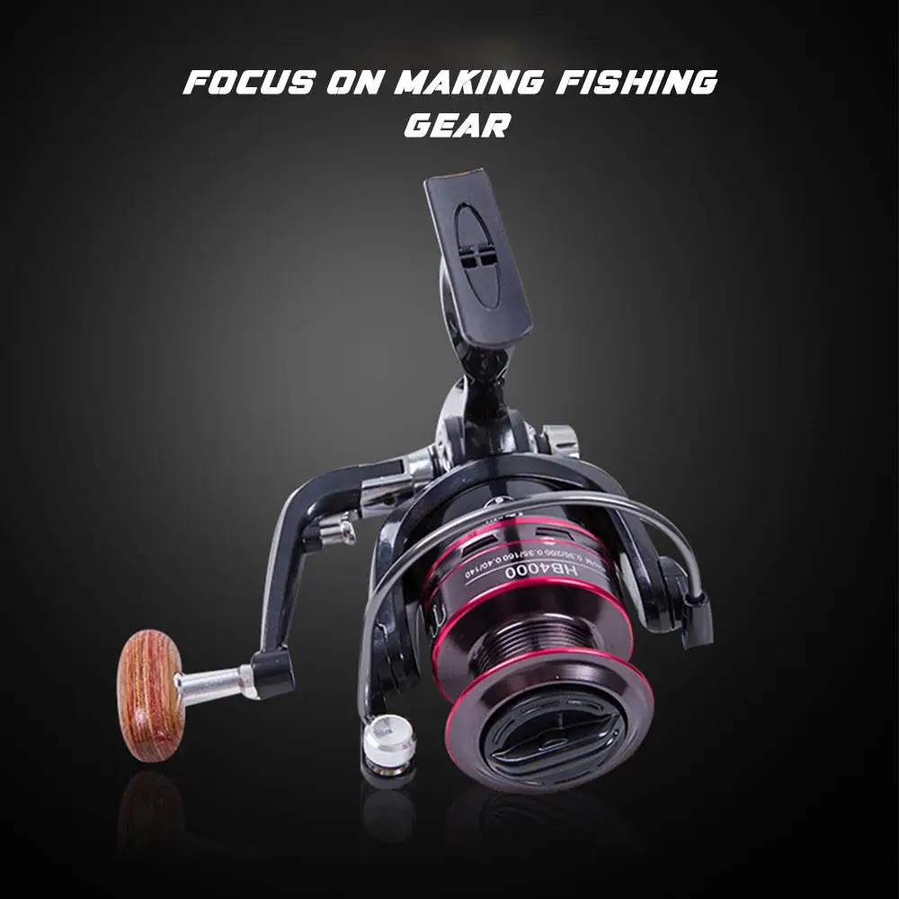 

Metal Rocker Road Fishing Spinning Wheel Fishing Wheel Spool Gear Black Alloy 12BB Fishing Reel Portable