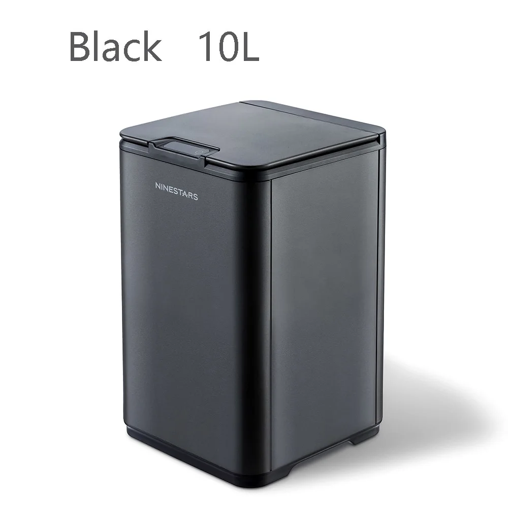 Xiaomi Ninestars 10L IPX3 Водонепроницаемый Датчик мусорного ящика Бытовая умная мусорная корзина бесконтактная мусорная корзина - Цвет: black 10L