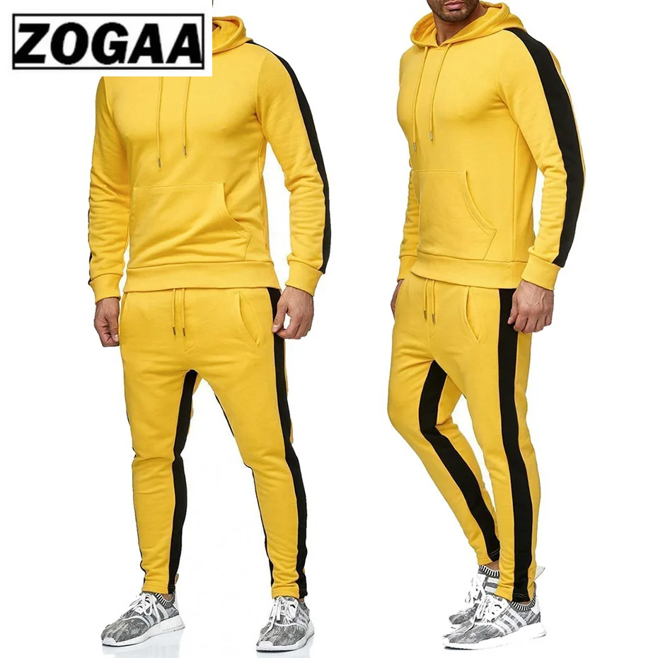 ZOGAA Брендовые мужские спортивные костюмы повседневный спортивный костюм