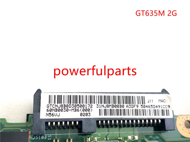 100 working for asus n56 n56vj n56vz n56vm motherboard rev 2 3 with n13p glr a1 graphic on board rpga989 working good free global shipping