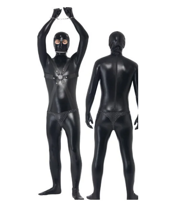 

Black Leotards Game Uniforms Halloween Appealing Cosplay Night Ranger Costumes SM Gay Temptation Mystery Exotic Costumes Couple