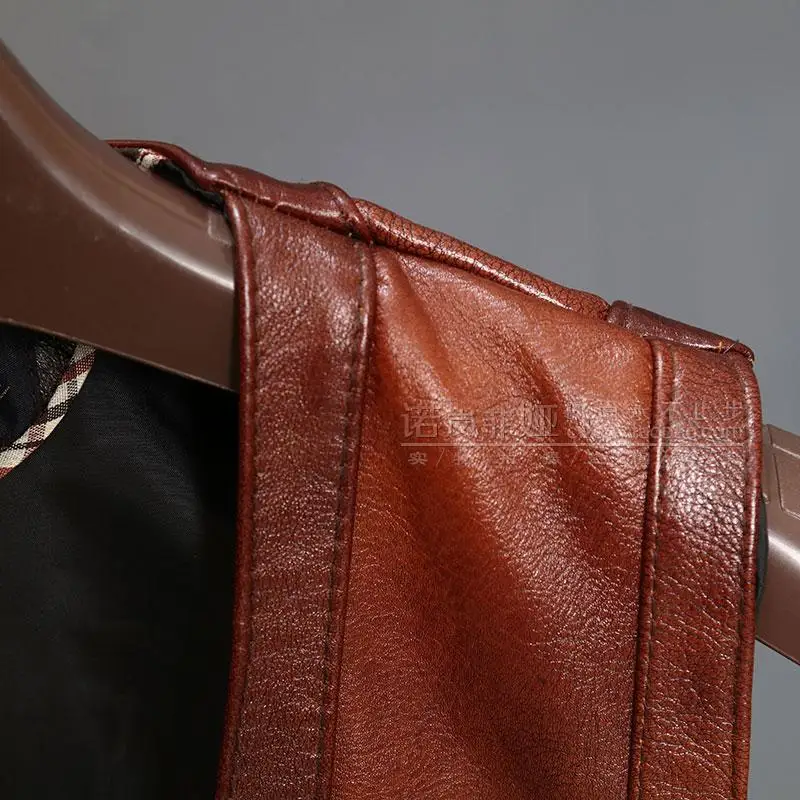 2018 брендовый жилет из натуральной коровьей кожи мужской меховой для фотографии