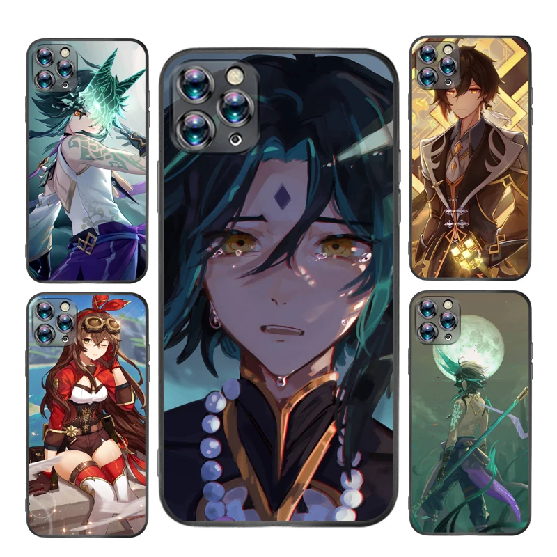 

Cute Genshin Impact Phone Case For iPhone X XS XR MAX Waterproof Cellphone Mobilephone Designer Full Protection Luxury Brand