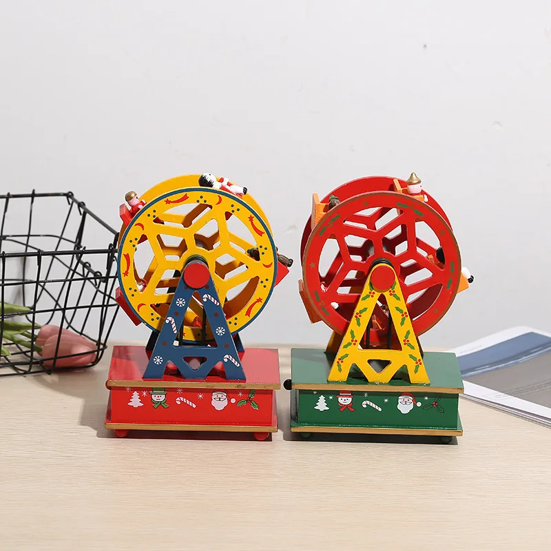 

Рождественские деревянные декорации колесо обозрения «сделай сам», настольные украшения для окон, подарок на день ребенка