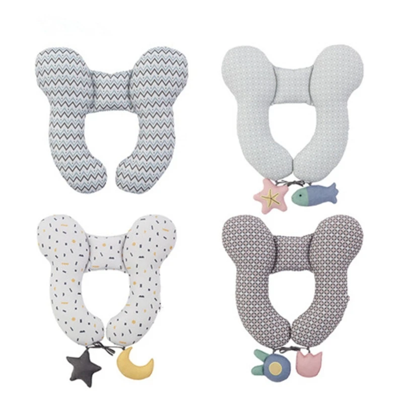

Baby Soft Cotton Travel Pillow Infant Head Neck Support Cushion Stroller Headres