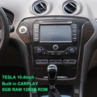 Мультимедийный проигрыватель Android для Ford Mondeo Fusion MK4, 2011, 2012, 2013, автомобильный GPS-навигатор, экран 128 ГБ, Магнитола Tesla, видеоплеер