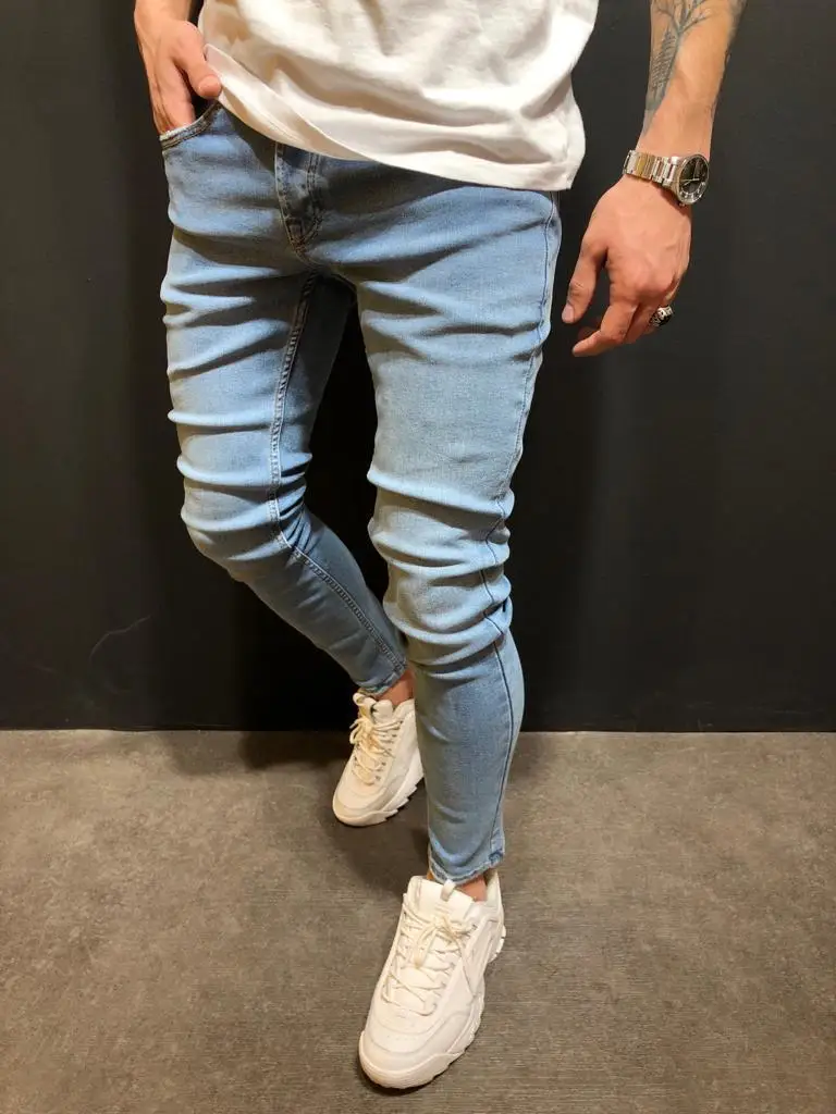 

Premium Ice Blue Slim Fit Basic Men's Jeans