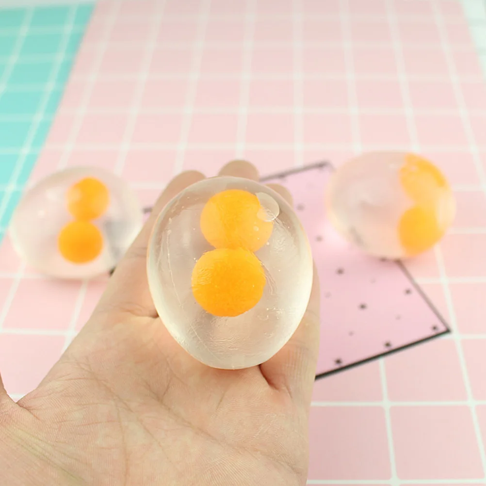 Сжимаемые игрушки для снятия стресса с забавной тревожностью яиц желточные