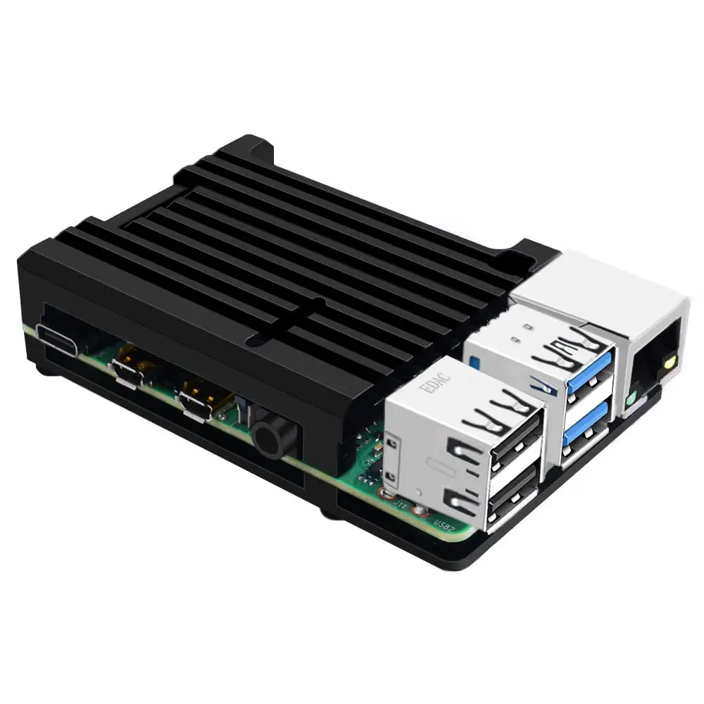 Чехол из алюминиевого сплава с охлаждающим радиатором совместим Raspberry Pi 4 Model