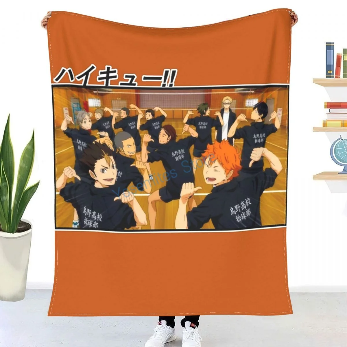 

Плед Karasuno Team, зимнее Фланелевое покрывало, простыни, одеяло на машину и диваны, покрывала для дивана