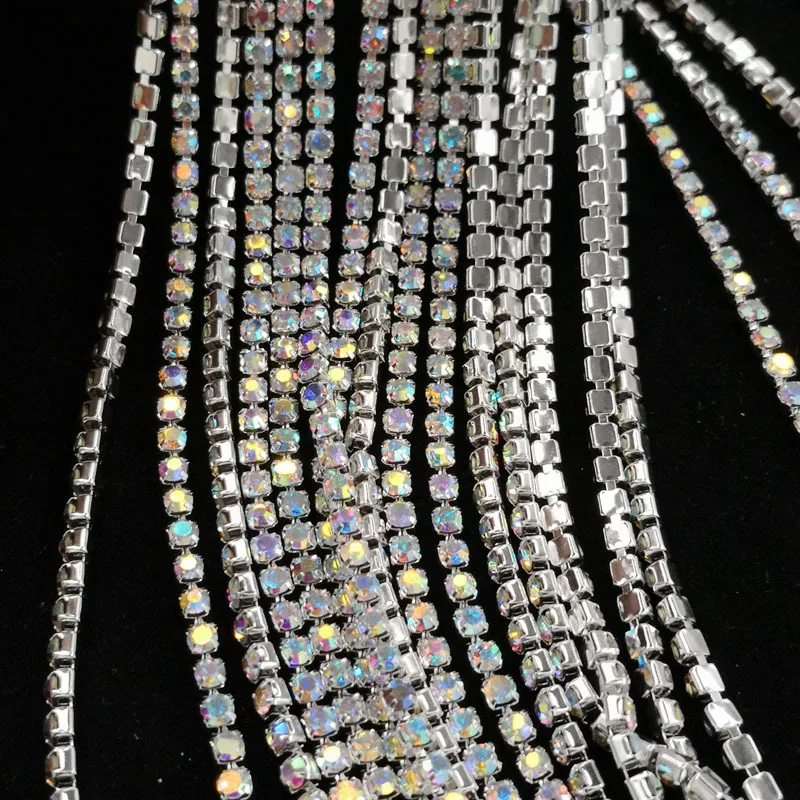 2020 Новый creater Стразы для ногтей цепи 100% стеклянная Закрытая чашка цепочкой