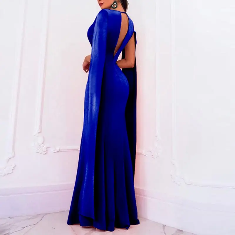 Роскошная накидка с длинным рукавом розовое длинное вечернее платье Русалочка