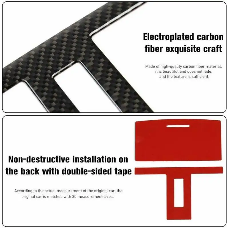 

2015+ Decor Cover 2pcs Lamp Accessories Car For Dodge Challenger Parts Real Carbon Fiber Trim Practical