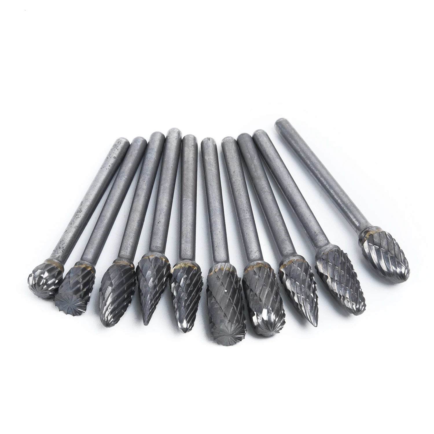 

10pcs/kit 1/8\\\" Tungsten Carbide Cutter 6mm Rotary Burr CNC Engraving Bit Tools