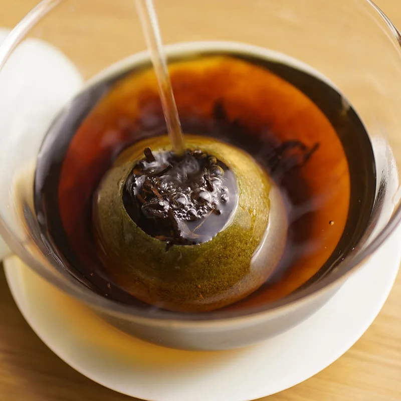 Цитрусовый Чай пуэр 10 лет корт вареный чай со вкусом мандарина мандарин пилинг