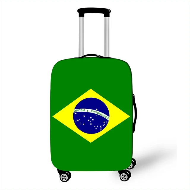 Flag Suitcase Cover Travel Dust Cover Suitcase Trolley Luggage Protection Cover Russia Spain Travel Accessories Luggage Cover