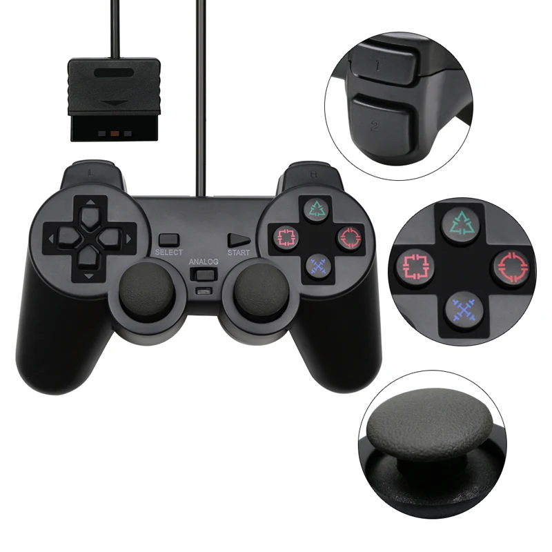Для PS2 проводной контроллер геймпад Манетт для playstation 2 контроллер мандо джойстик для playstation 2 консоль аксессуар