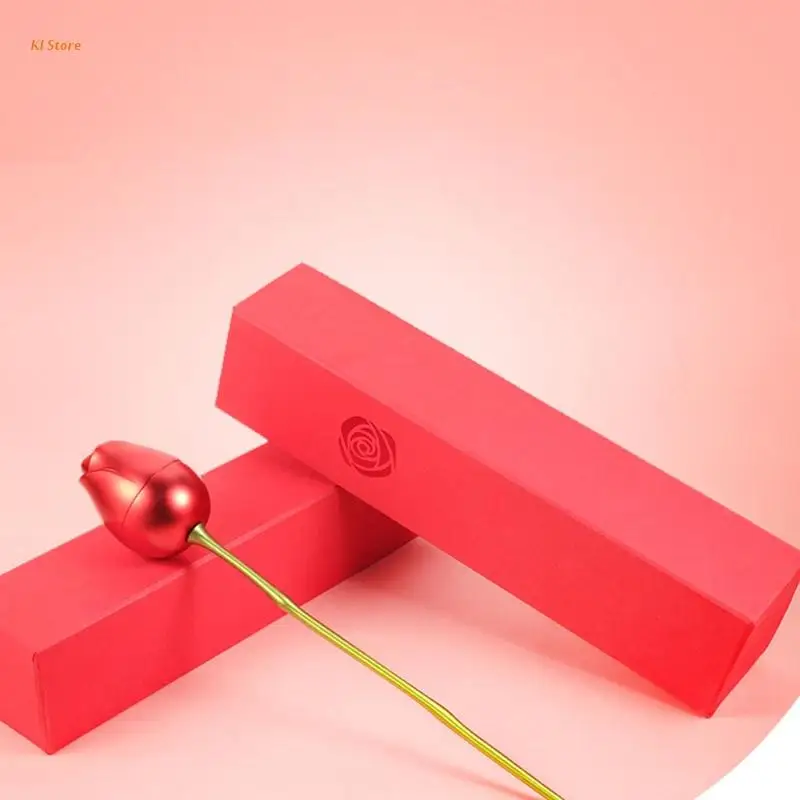 

Romantic Rose Ring Proposal Box Surprise Red Rose Flower Jewelry Wedding Box