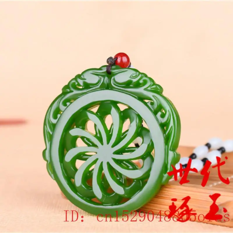 Натуральный зеленый Нефритовый дракон ожерельлье из бисера очаровательные