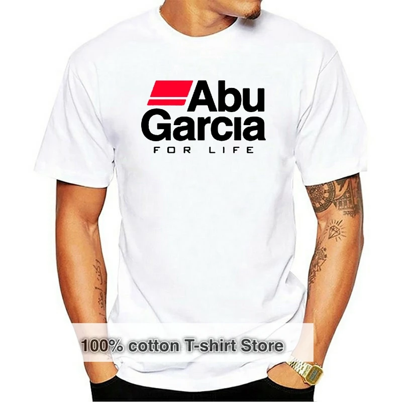 

ABU GARCIA For Life Fishing Company Logo Mens White T-Shirt Size S to 3XL