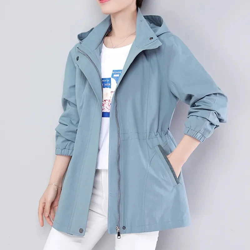 Подкладкой ветровка Новинка Для женщин Сезон весна осень девочек Однотонные