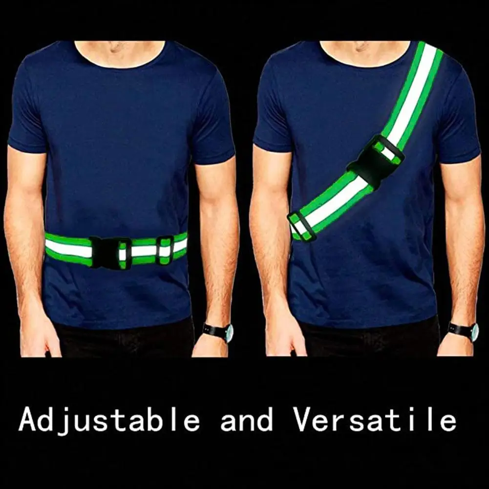 

Reflective Belt Outdoor Sports Night Running Cycling Running Jogging Reflective Retractable Safety Elastic Elastic Belt W8T4