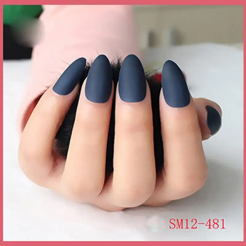 24 шт. искусственные накладные ногти сделай сам лак матовые Ложные Типсы для